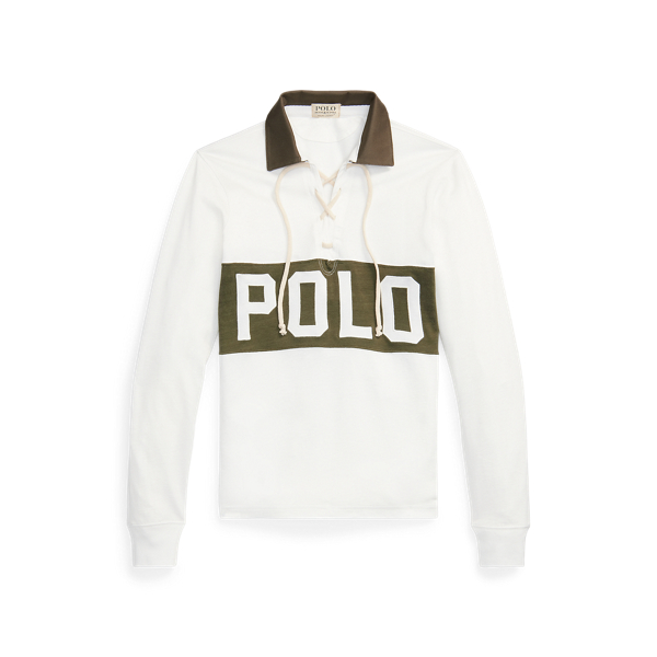 Logo Lace-Up Polo Shirt