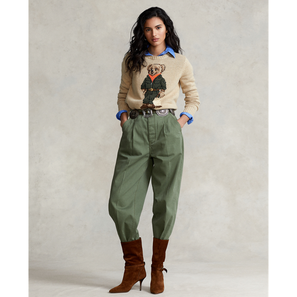 Pullover aus Baumwolle mit Polo Bear Polo Ralph Lauren in Sandbraun multi 4