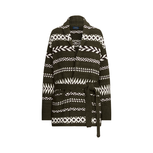 Cardigan &agrave; col ch&acirc;le &agrave; motif g&eacute;om&eacute;trique Polo Ralph Lauren en 1