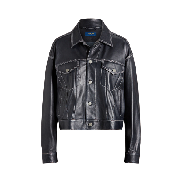 Lambskin Oversize Trucker Jacket Polo Ralph Lauren 1