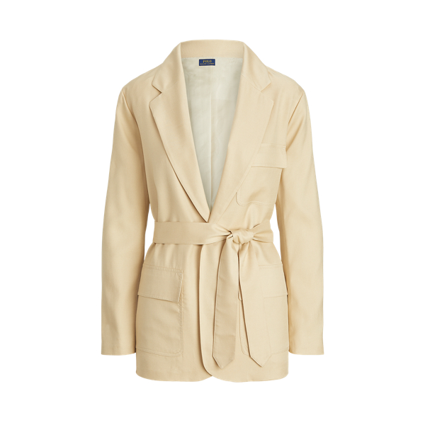 Belted silk-Wool Blazer Polo Ralph Lauren 1