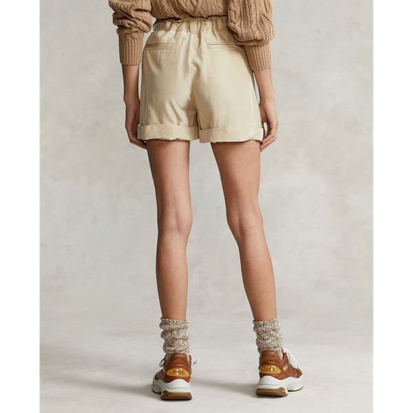 Tallow Cream Silk Cargo Short Polo Ralph Lauren 5