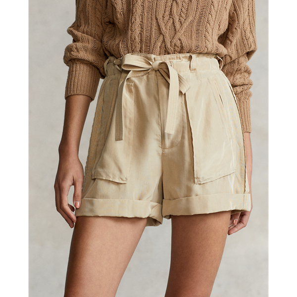 Tallow Cream Silk Cargo Short Polo Ralph Lauren 6