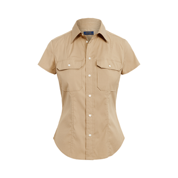 Cotton-Blend Short-Sleeve Utility Shirt Polo Ralph Lauren 1
