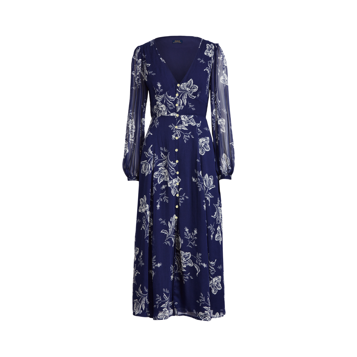 Ralph lauren blue floral dress online