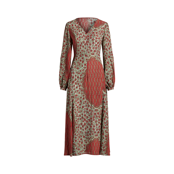Floral Blouson-Sleeve Maxidress Polo Ralph Lauren 1