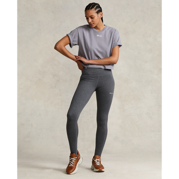 Basic Grey Cropped Cotton Jersey Tee RLX 4