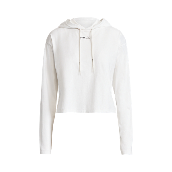 Kurzer Baumwolljersey-Kapuzenpullover RLX in 1