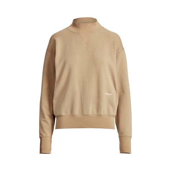 Vintage Khaki Fleece Mockneck Pullover RLX 2