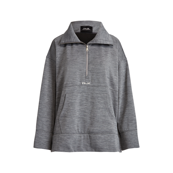Fleecepullover mit Viertelrei&szlig;verschluss RLX in 1
