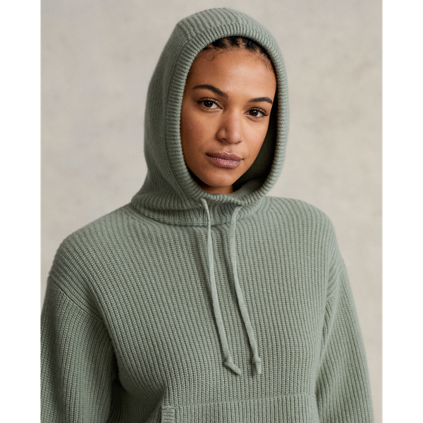 Sage Green Cashmere Hoodie Sweater RLX 7
