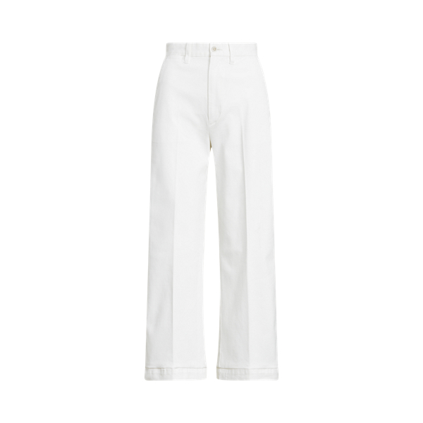 Chinohose mit ausgestelltem Bein