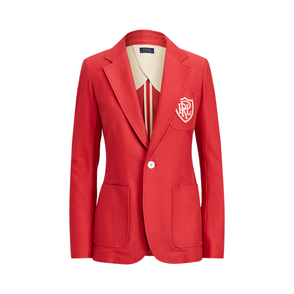 Blazer a maglia doppia con logo Polo Ralph Lauren in 1
