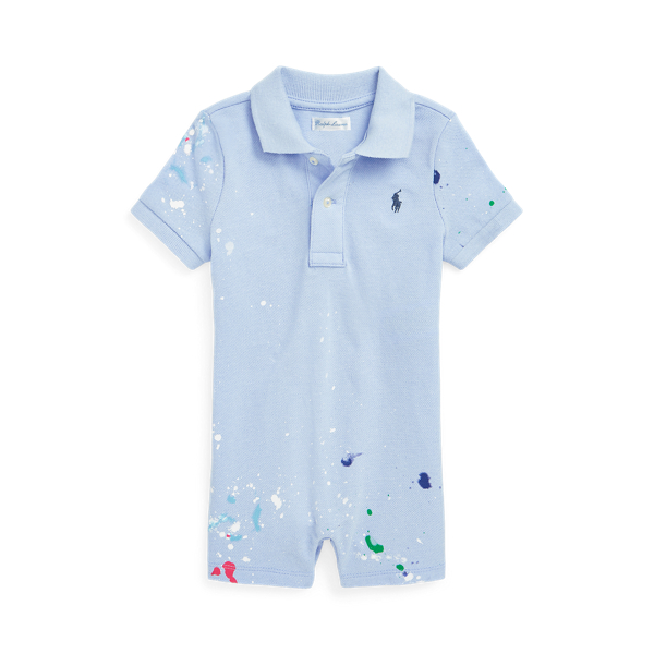Combishort taches peinture coton piqu&eacute; Baby Boy en 1