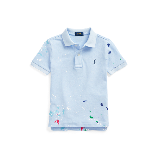 Paint Splatter Cotton Mesh Polo Shirt for Boys Ralph Lauren UAE