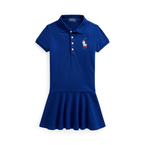 Big Pony Stretch Mesh Polo Dress for Children Ralph Lauren GP