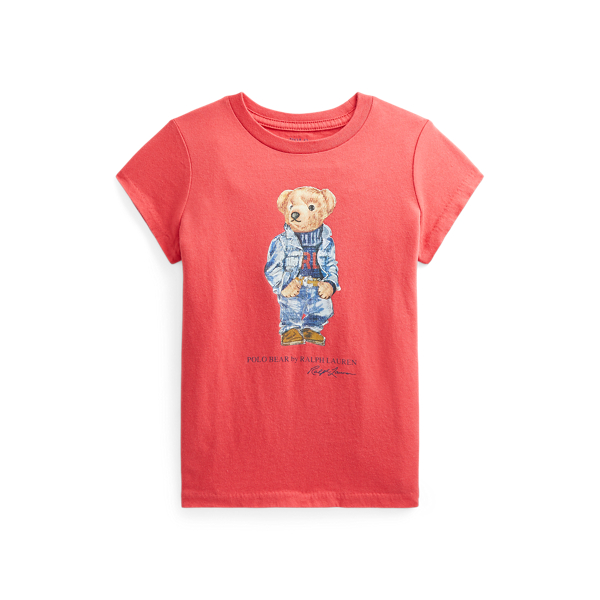 T-shirt Polo Bear jersey de coton Girls 1.5-6.5 Years en 1