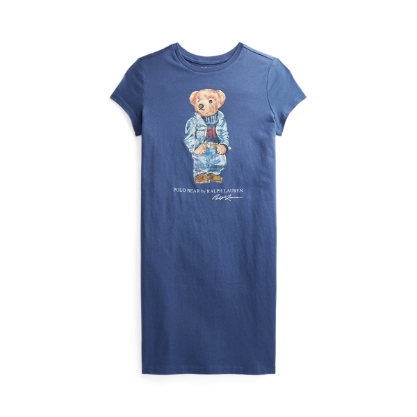 Polo Bear katoenen jersey T-shirtjurk Girls 7-14 Years in 1