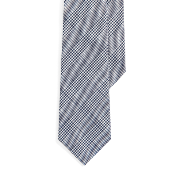 Glen Plaid Cotton Tie Purple Label 1