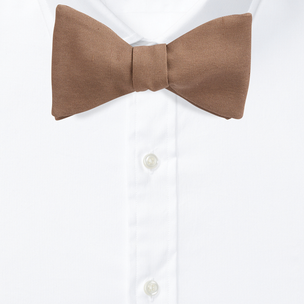 N&oelig;ud papillon en shantung de soie Purple Label en Moka 2
