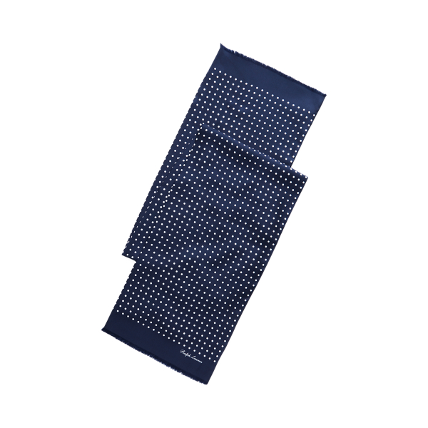 Polka-Dot Silk Scarf