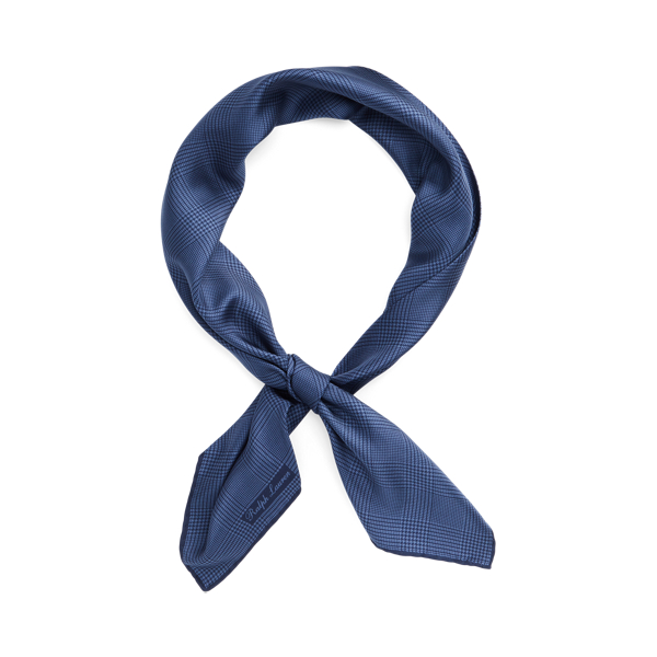 Glen Plaid Silk Neckerchief Purple Label 1