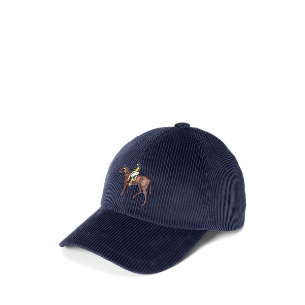 Corduroy baseballpet met Standing Horse Purple Label in 1