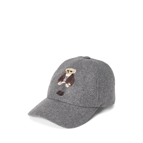 Gorra de franela de lana con Polo Bear