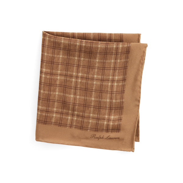 Pochette en soie motif &eacute;cossais