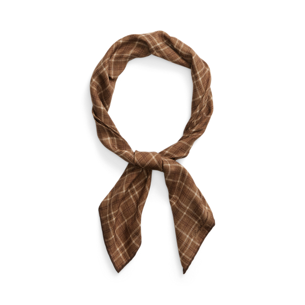 Plaid Cashmere-Silk Neckerchief