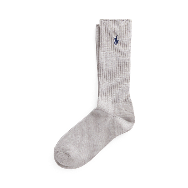 Grey Cotton-Blend Crew Socks Polo Ralph Lauren 1