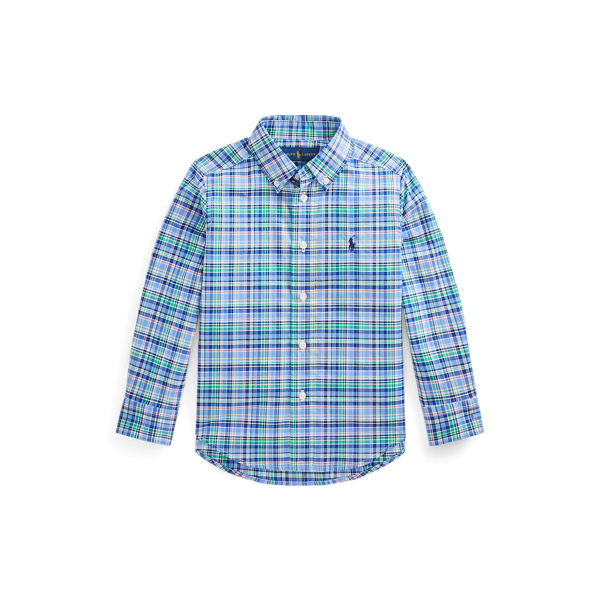 Camicia scozzese in popeline di cotone BOYS 1.5-6 YEARS in 1
