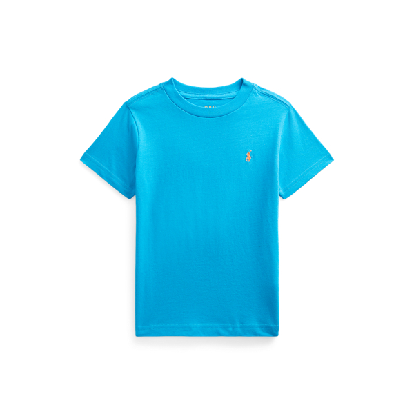 Rundhals-T-Shirt aus Baumwolljersey