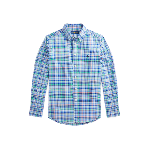 Chemise &eacute;cossaise popeline de coton BOYS 6-14 YEARS en 1