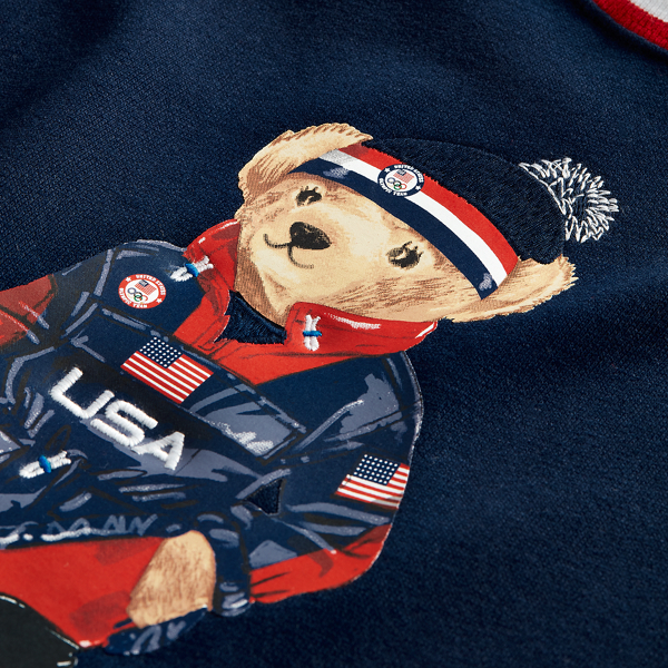 Refined Navy Team USA Polo Bear Sweatshirt Girls 2-6x 5