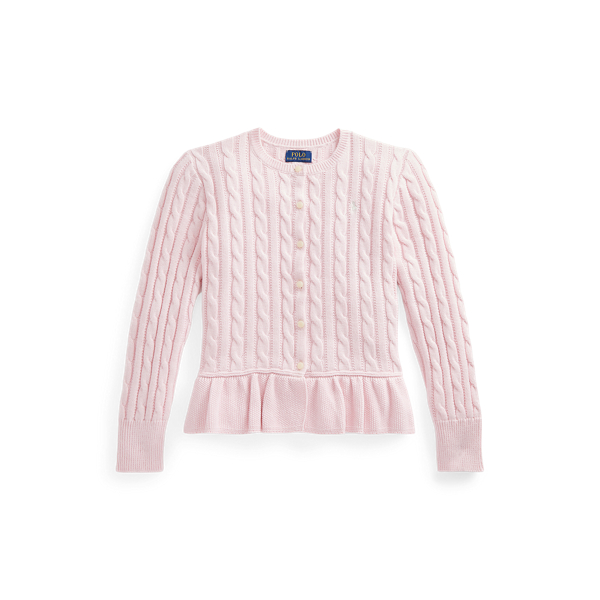 Cable-Knit Cotton Peplum Cardigan | Ralph Lauren