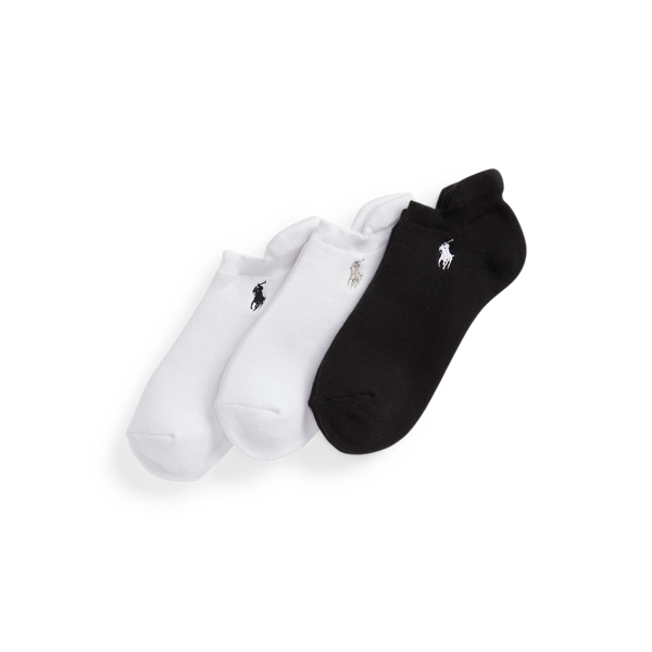 Black Cushioned Ankle Sock 3-Pack Polo Ralph Lauren 1