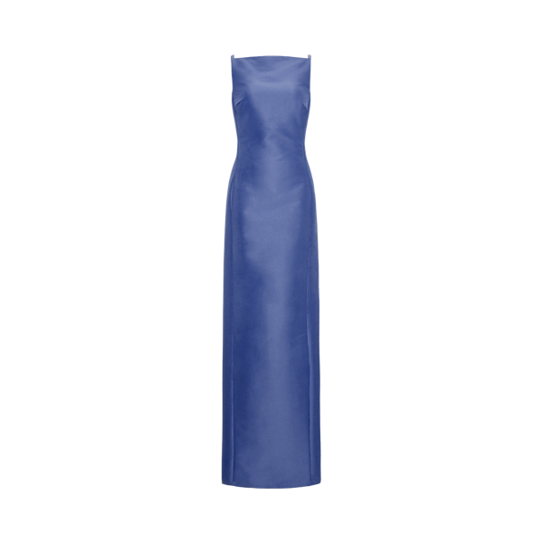Vestido de noche Krystina de faya Ralph Lauren Collection en Azul medio 2