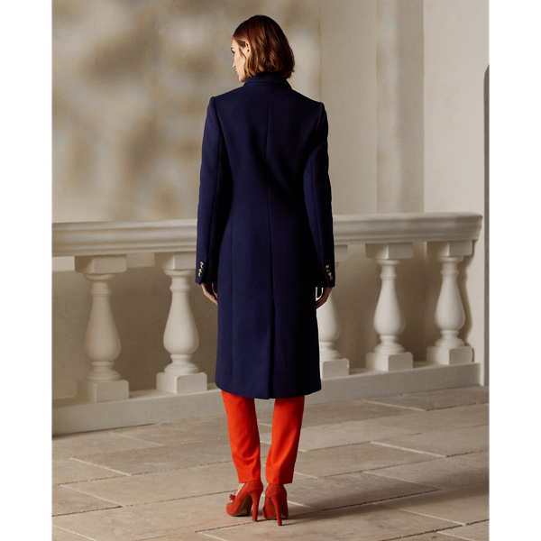Collection Navy Natia Brushed Wool-Blend Coat Ralph Lauren Collection 5