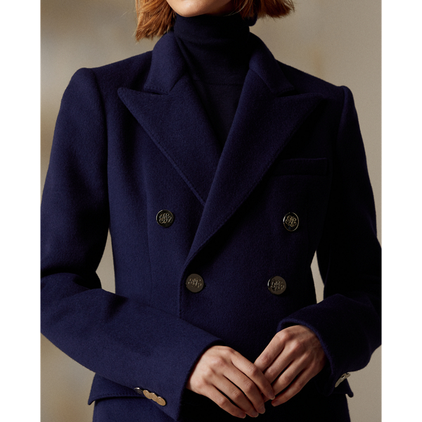 Collection Navy Natia Brushed Wool-Blend Coat Ralph Lauren Collection 6
