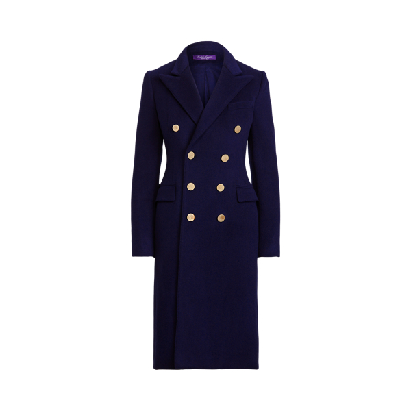 Collection Navy Natia Brushed Wool-Blend Coat Ralph Lauren Collection 2