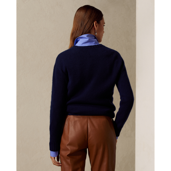 Pull Greenwich Polo Bear en cachemire Ralph Lauren Collection en Marine luxueux 4