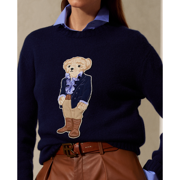 Pull Greenwich Polo Bear en cachemire Ralph Lauren Collection en Marine luxueux 5