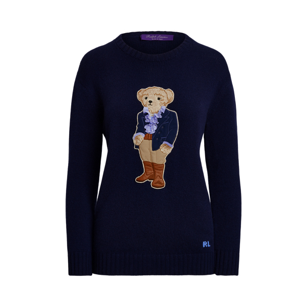 Pull Greenwich Polo Bear en cachemire Ralph Lauren Collection en Marine luxueux 2
