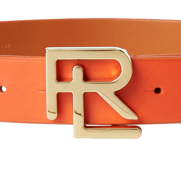 Ceinture&nbsp;RL en vachette Ralph Lauren Collection en Cl&eacute;mentine 2