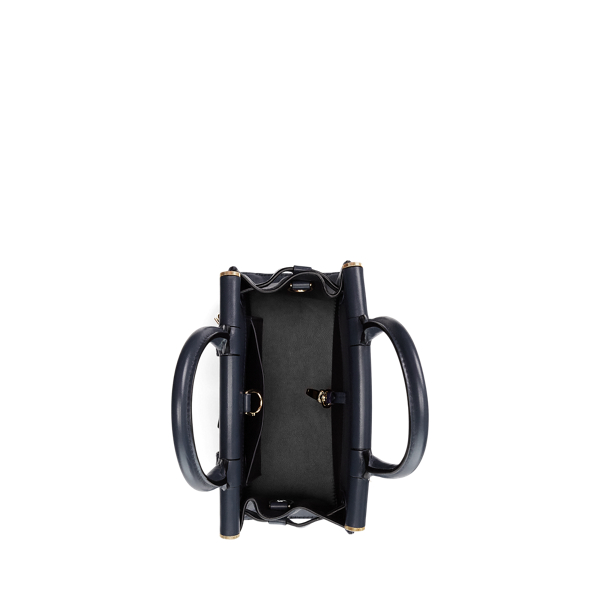 Mini doorgestikte kalfsleren RL50 tas Ralph Lauren Collection in Marine navy 5