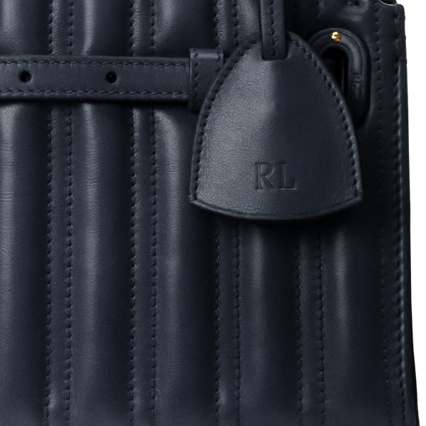 Mini doorgestikte kalfsleren RL50 tas Ralph Lauren Collection in Marine navy 6