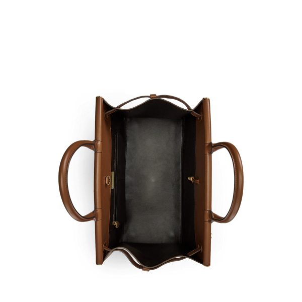 Bolso RL50 grande de piel acolchado Ralph Lauren Collection en Dorado 5