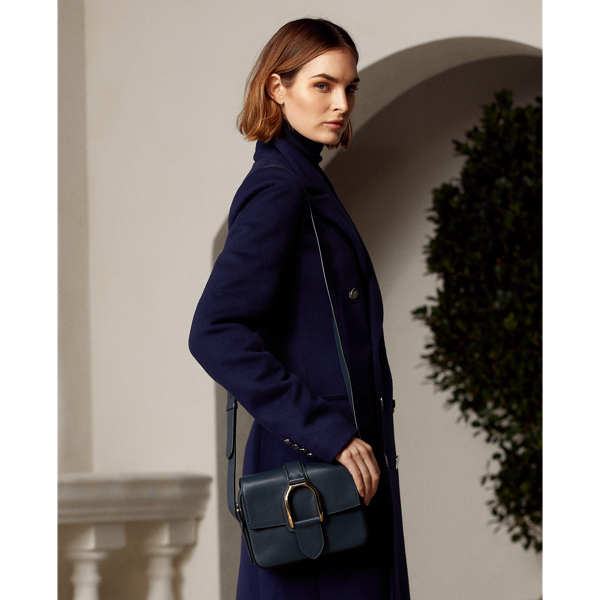 Umh&auml;ngetasche Welington aus Kalbsleder Ralph Lauren Collection in Marine-Navy 7