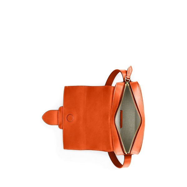 Umh&auml;ngetasche Welington aus Kalbsleder Ralph Lauren Collection in Clementine 5